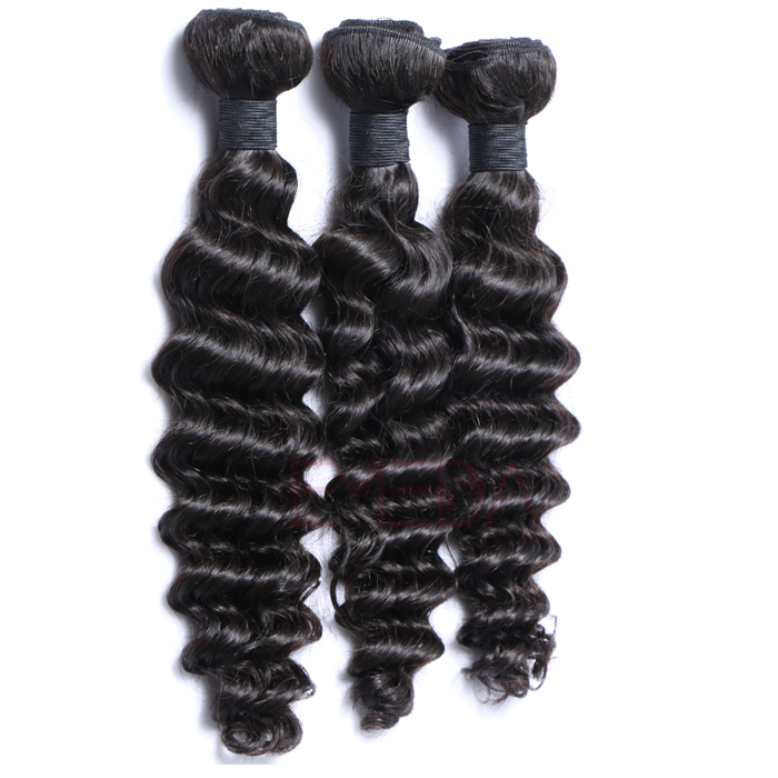 EMEDA Indian Virgin Hair Deep Curly Natural Hair Weave Bundles HW018